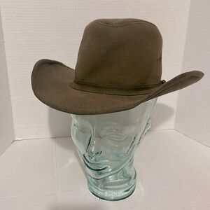 Minnetonka taupe brown rugged twill canvas shapable hat